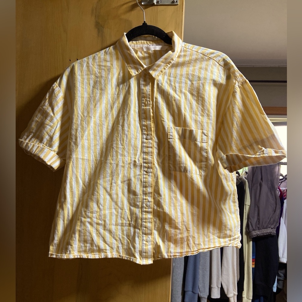 ZARA Yellow Striped women’s Shirt